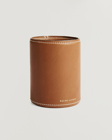 Men |  | Ralph Lauren Home | Brennan Leather Pencil Cup Saddle Brown