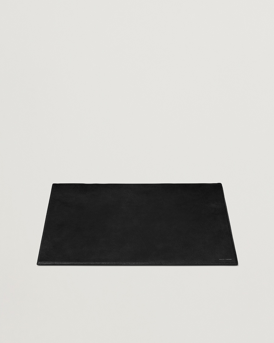 Ralph Lauren Home Brennan Small Leather Desk Blotter Black – Black
