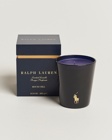 Men | Scented Candles | Ralph Lauren Home | Round Hill Single Wick Candle Navy/Gold