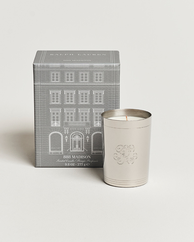 Men | Scented Candles | Ralph Lauren Home | 888 Madison Flagship Single Wick Candle Silver