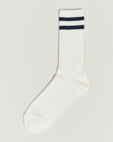 Men | Everyday Socks | BEAMS PLUS | Schoolboy Socks White/Navy