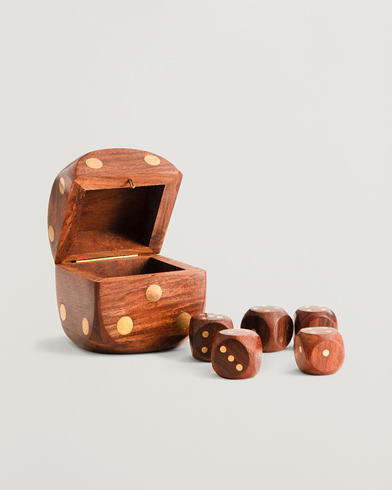 Men | Christmas Gifts | Authentic Models | Wooden Dice Box Brass