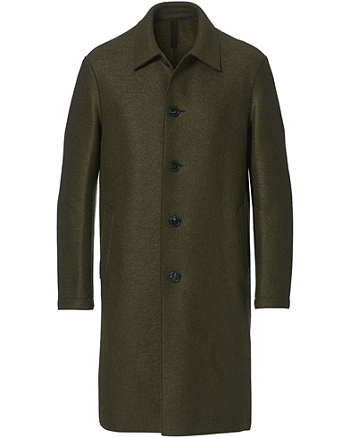  |  Pressed Wool Mac Coat Moss Green