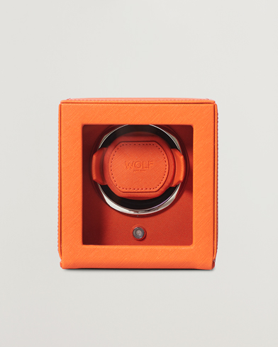 Men | Watch winders & boxes | WOLF | Cub Single Winder With Cover Orange