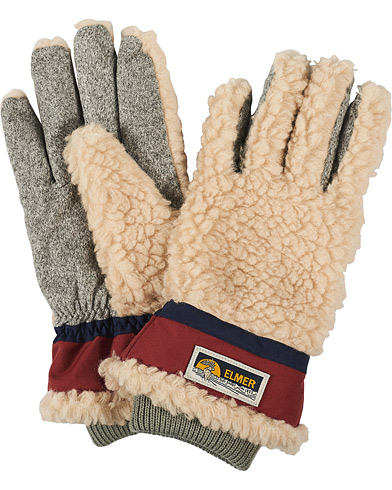 Gloves |  Sota Wool Teddy Gloves Beige/Wine