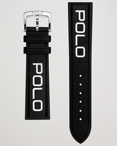 Men | Watch straps | Polo Ralph Lauren | Sporting Rubber Strap Black/White