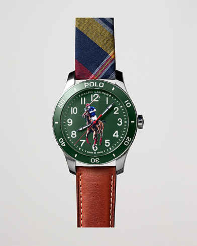 Fabric strap |  42mm Automatic Pony Player  Green Dial