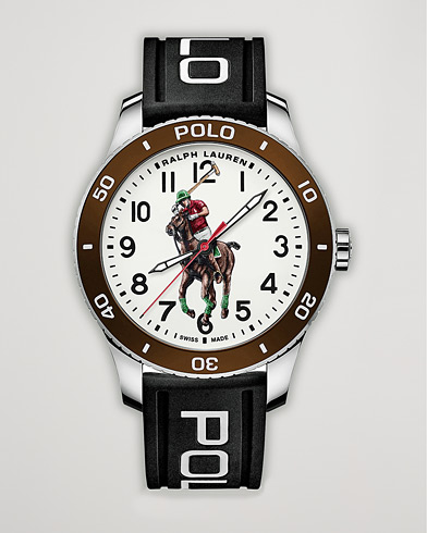 Men | Fine watches | Polo Ralph Lauren | 42mm Automatic Pony Player  White Dial/Brown Bezel