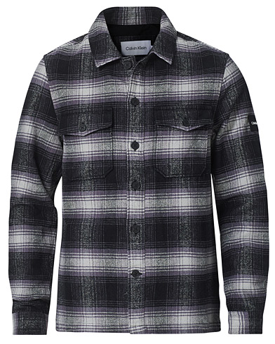  |  Cotton Check Overshirt Black/Grey