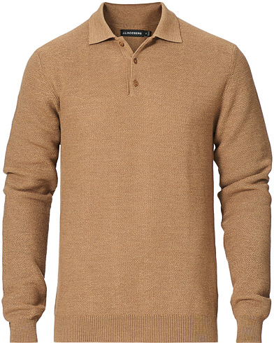  |  Nolyn Knitted Merino Polo Shirt Tiger Brown