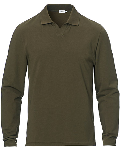  |  Long Sleeve Polo Shirt Olive