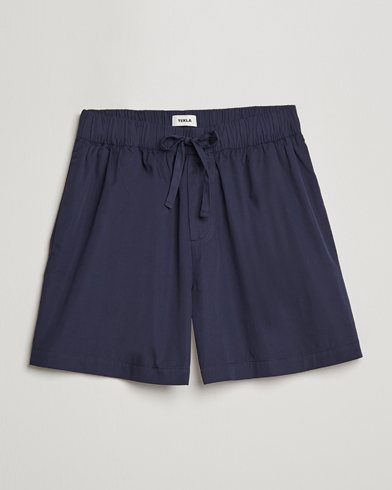 Men | Pyjama Bottoms | Tekla | Poplin Pyjama Shorts True Navy