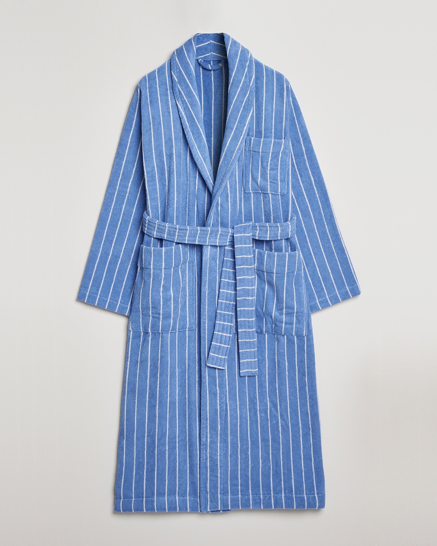 Tekla Organic Terry Classic Bathrobe Marseille – Blue