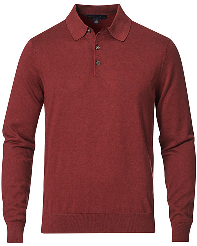  |  Cotton/Silk Knitted Polo Burgundy