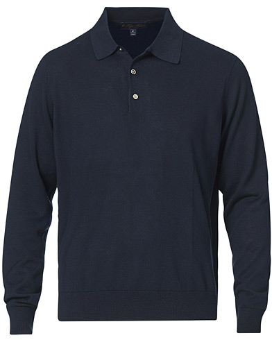 |  Cotton/Silk Knitted Polo Navy