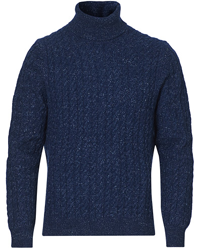  |  Cable Knit Turtleneck Navy Marl