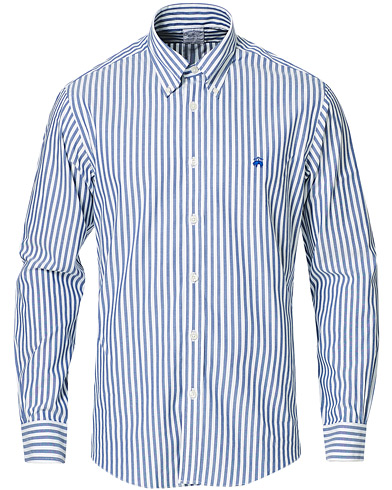 Men | Oxford Shirts | Brooks Brothers | Regent Fit Oxford Pinpoint Shirt Blue Stripe