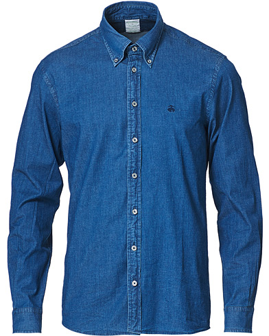 Denim Shirts |  Milano Fit Indigo Chambray Shirt Dark Blue