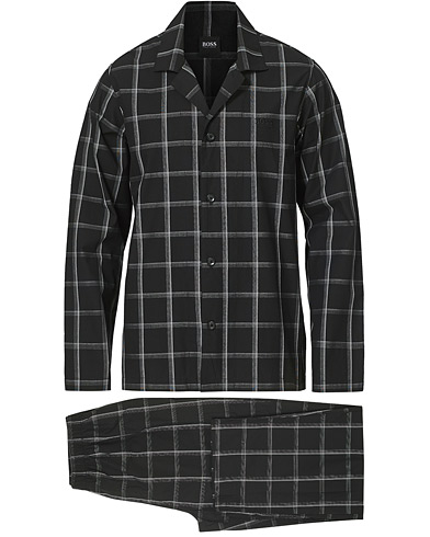 Pyjamas & Robes |  Urban Checked Pyjamas Set Black