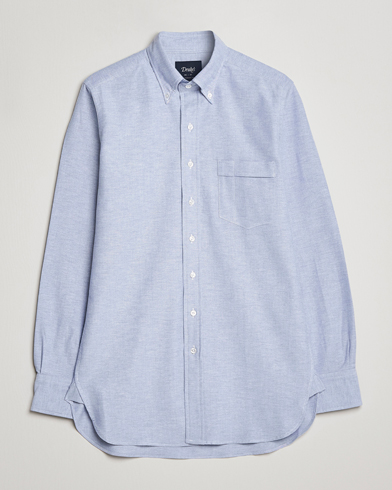 Men | Oxford Shirts | Drake's | Button Down Oxford Shirt Blue