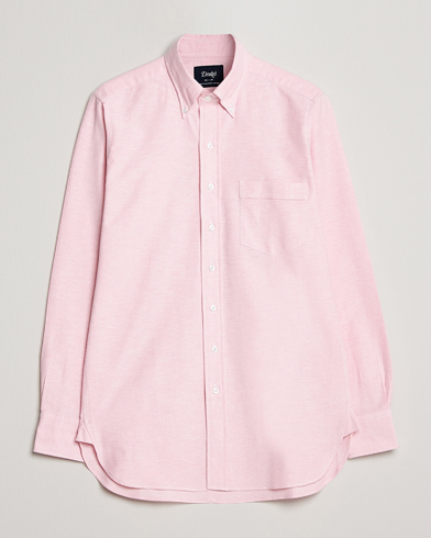 Men | Oxford Shirts | Drake's | Button Down Oxford Shirt Pink