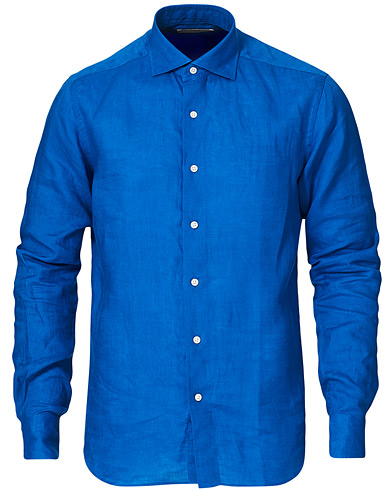  |  Slim Fit Linen Shirt Cobalt Blue
