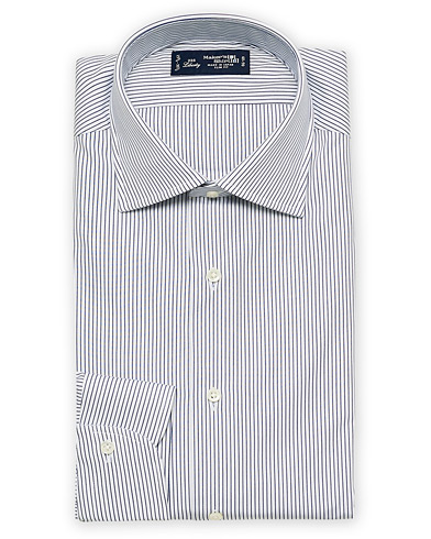  |  Slim Fit Broadcloth Shirt Blue Stripe