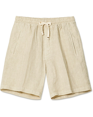 Drawstring Shorts |  Linen Shorts Beige