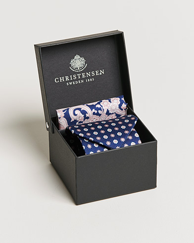 Men | Ties | Amanda Christensen | Box Set Silk Twill 8cm Tie With Pocket Square Navy