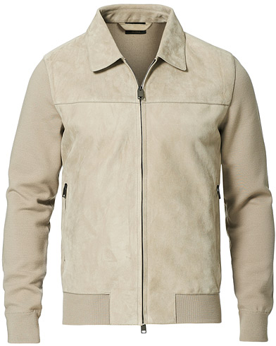 Leather & Suede |  Wool/Suede Hybrid Jacket Beige
