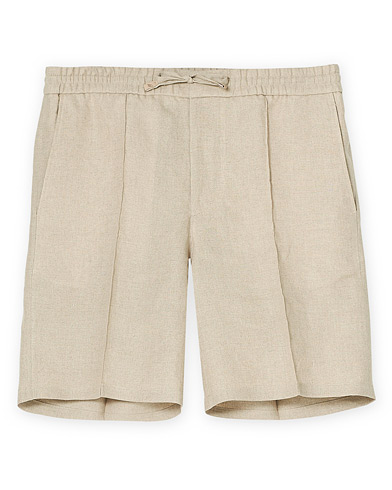 Drawstring Shorts |  Drawstring Linen Shorts Beige