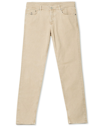 Casual Trousers |  Slim Fit 5-Pocket Pants Beige