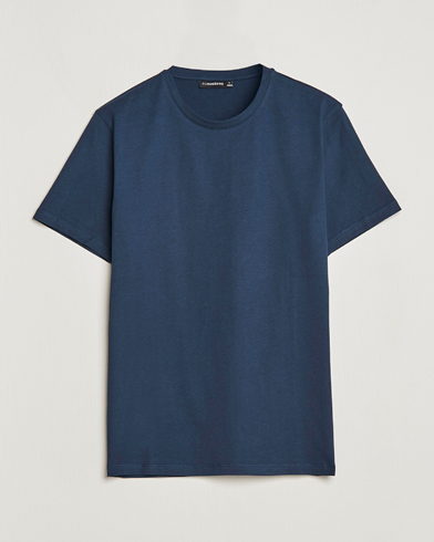 Men | T-Shirts | J.Lindeberg | Sid Cotton Crew Neck Tee Navy