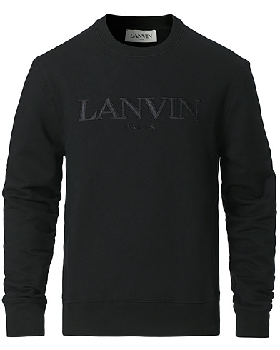 Men |  | Lanvin | Embroidered Logo Sweatshirt Black