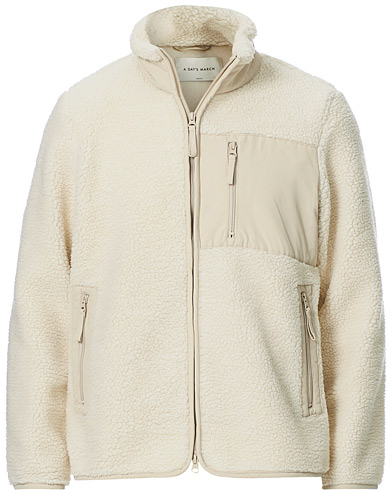 Men | Departments | A Day's March | Granån Recycled Fleece Jacket Off White