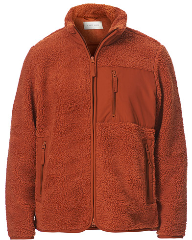 Recycled Menswear |  Granån Recycled Fleece Jacket Faded Orange