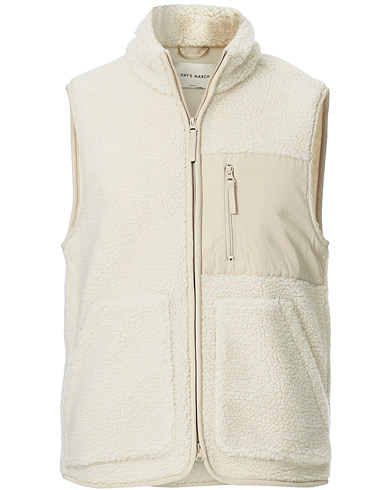 Men | Business & Beyond | A Day's March | Arvån Recycled Fleece Vest Off White