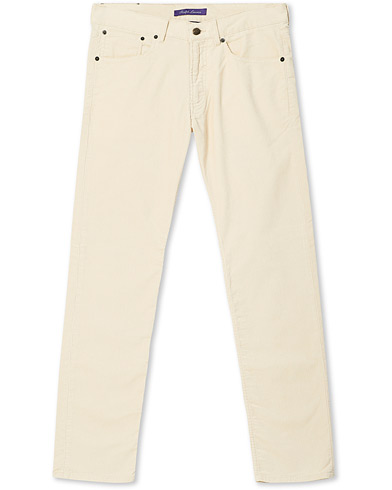 Corduroy Trousers |  5-Pocket Corduroy Pants Cream