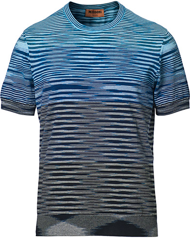 Men |  | Missoni | Degradé Knitted T-Shirt Navy/Bluette
