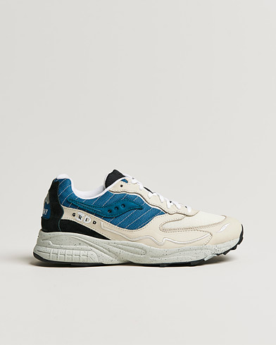 Men | Shoes | Saucony | Grid Hurricane Sneaker Cream/Blue
