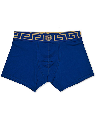 Men | Underwear & Socks | Versace | Greca Boxer Briefs Blue