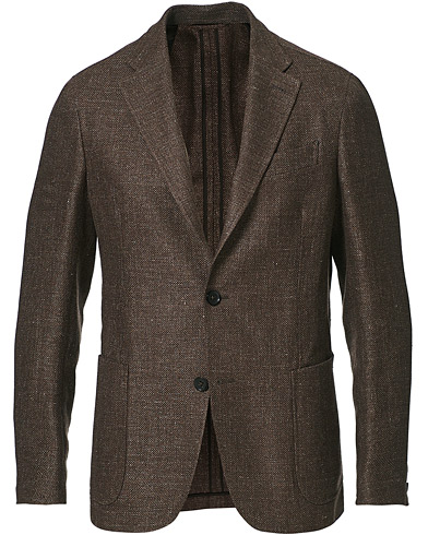 Wool Blazers |  Wool/Linen Informale Blazer Brown Melange