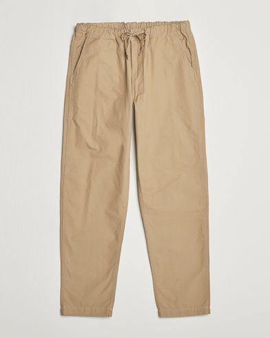 Men | Drawstring Trousers | orSlow | New Yorker Pants Beige