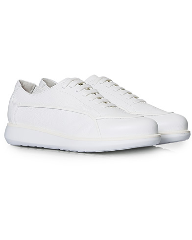 Men | Luxury Brands | Giorgio Armani | Deerskin Leather Sneakers White