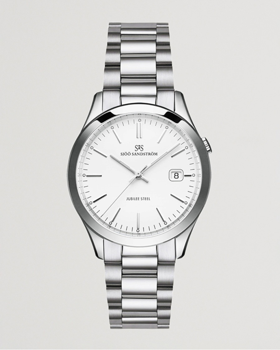 Sjöö Sandström Jubilee Steel Quartz 40mm White/Steel – Silver