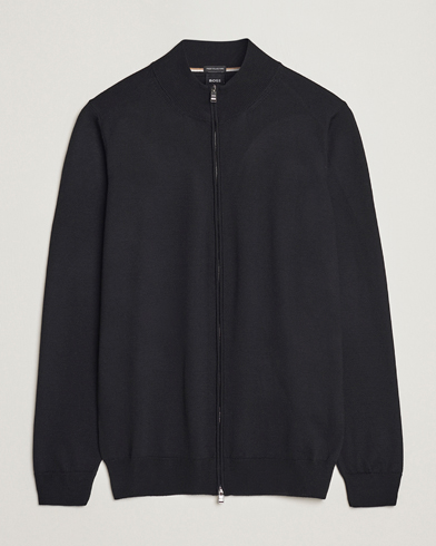 Men | Full-zip | BOSS BLACK | Balonso Full-Zip Sweater Black