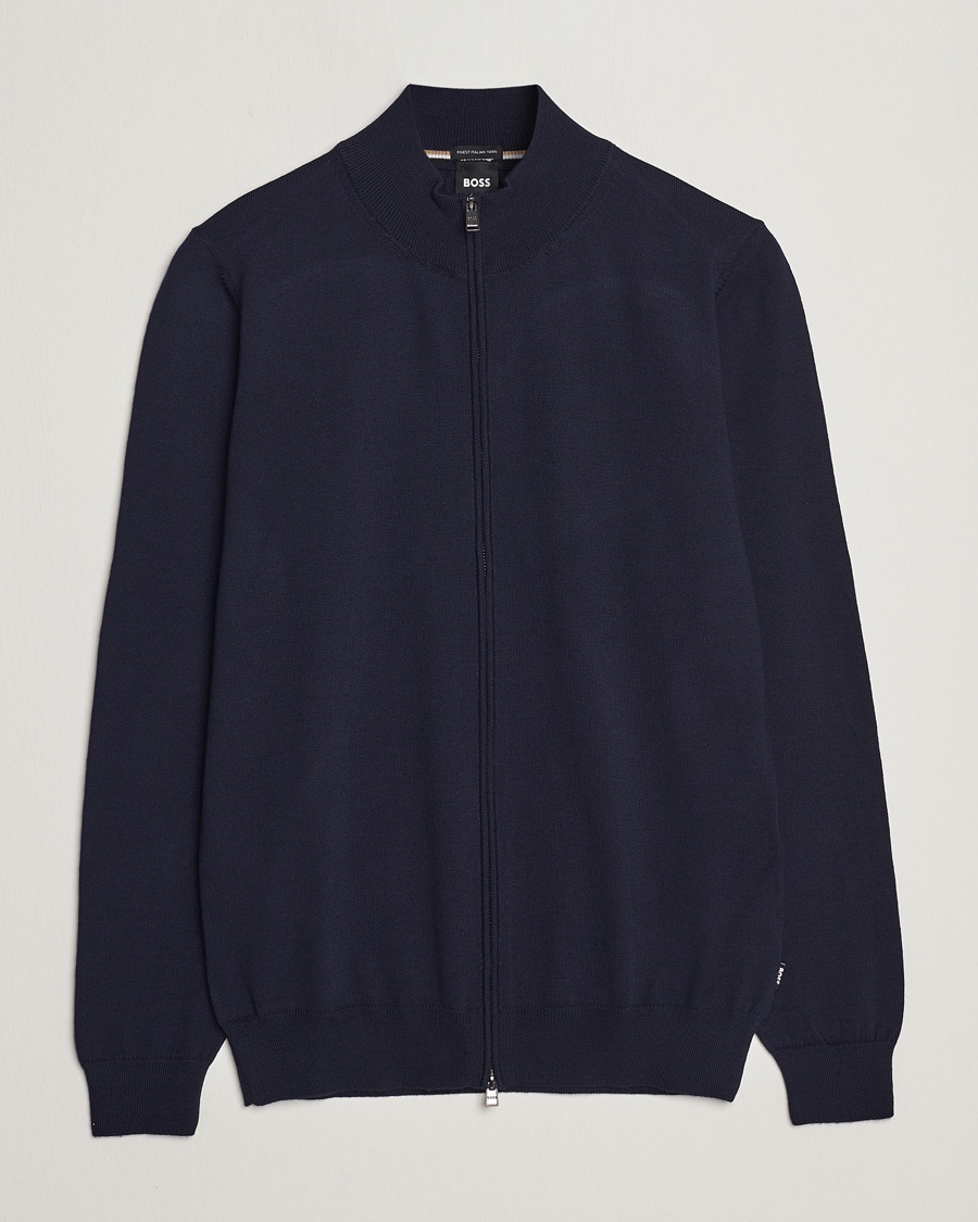 Balonso Full-Zip Sweater Dark Blue – Blue
