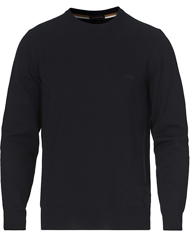 Crew Neck Jumpers |  Pacas Knitted Pullover Dark Blue