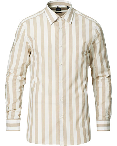 Casual Shirts |  Tailored Hays Slim Fit Blockstripe Shirt Beige/White
