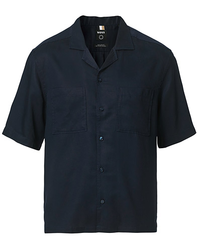 |  Lars Resort Collar Short Sleeve Shirt Dark Blue